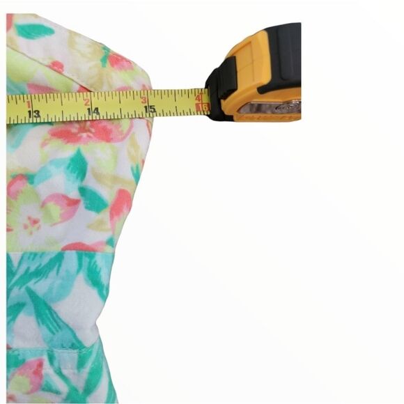 EC AMERICAN EAGLE OUTFITTERS SPAGHETTI STAP FLORAL CROP TOP SZ. S - Picture 4 of 5